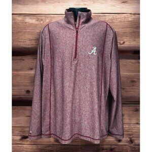 Alabama Crimson Antigua Tide Mens 1/4 Zip Long Sleeve‎ Top Large
